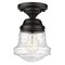 Z-Lite Vaughn 1 Light Flush Mount, Matte Black And Clear Seedy 736F1-MB - alternate 1